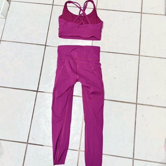 Lululemon long line energy bra 6 and fast and free crop bottoms 4 matching set - Picture 9 of 10